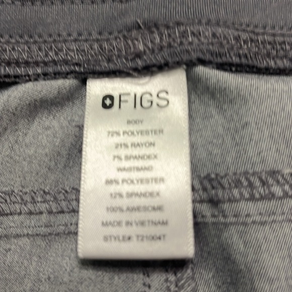 Figs Women’s Drawstring Gray Scrub Pants Size L/T - Picture 5 of 12